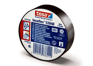 Электроизоляционная лента Тesa 20 м x 19 мм, черная цена и информация | Механические инструменты | pigu.lt