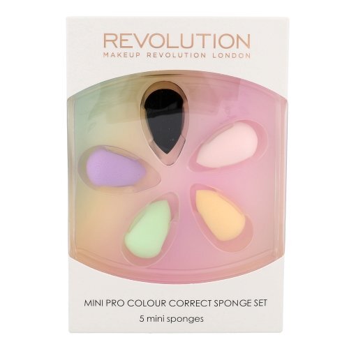Makiažo kempinėlių rinkinys Makeup Revolution London Mini Pro Colour Correct, 5 vnt. цена и информация | Makiažo šepetėliai, kempinėlės | pigu.lt