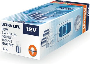 OSRAM LEMPUTĖS 5W 12V BA15S 5XFS10 1A kaina ir informacija | Automobilių lemputės | pigu.lt