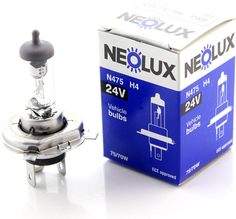 Automobilinės lemputės Neolux H4, 75/70W kaina ir informacija | Automobilių lemputės | pigu.lt