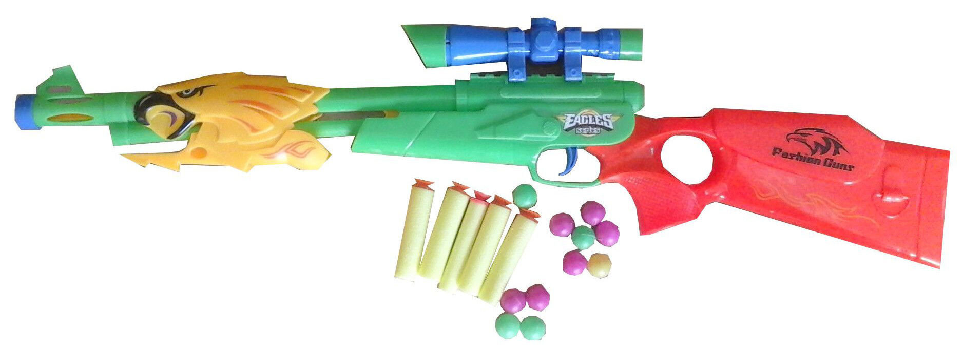 Žaislinis šautuvas su minkštomis strėlėmis ir kulkomis kaina ir informacija | Žaislai berniukams | pigu.lt