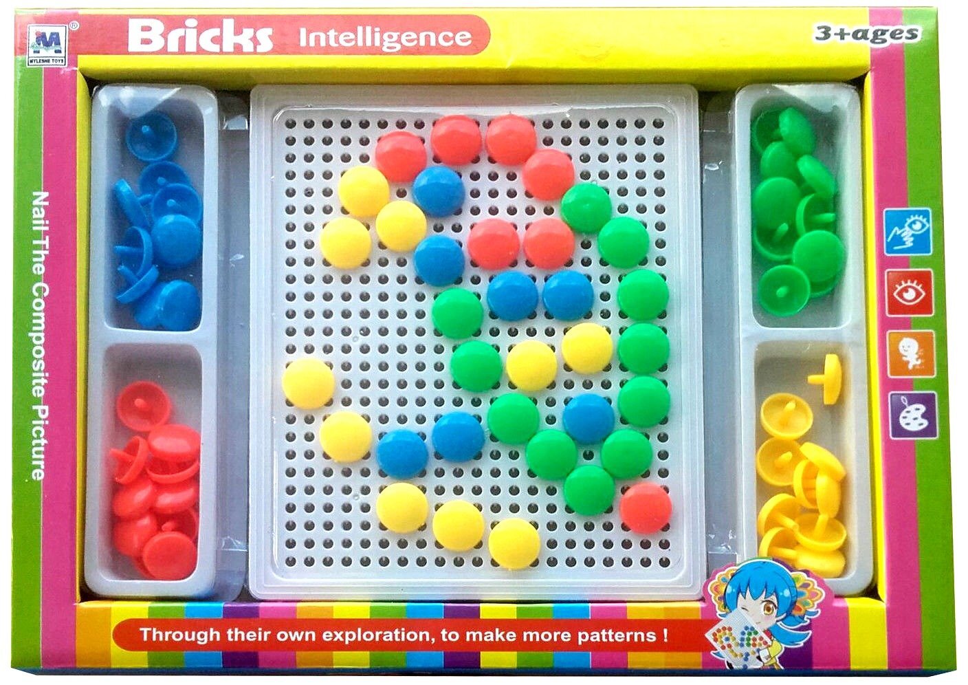 Mozaika Bricks Intelligence Pareto kaina ir informacija | Lavinamieji žaislai | pigu.lt