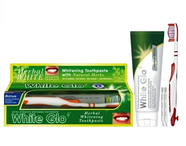 Balinamoji augalinė dantų pasta White Glo Herbal White 150 g kaina ir informacija | Dantų šepetėliai, pastos | pigu.lt