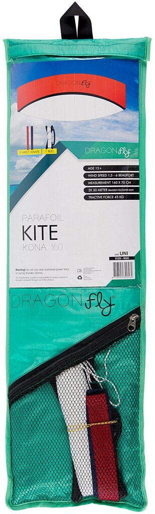 Jėgos aitvaras Dragon Fly Kona 160 kaina ir informacija | Aitvarai ir jų priedai | pigu.lt