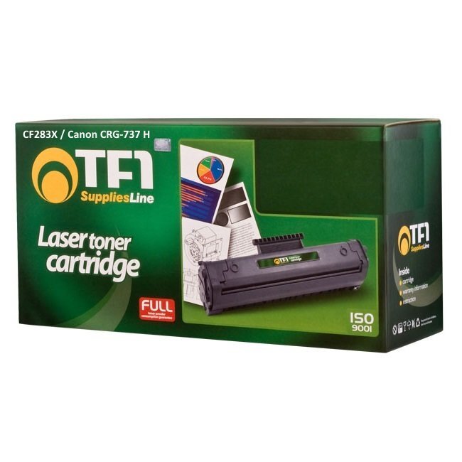 Toneris TFO skirtas lazeriniams spausdintuvams, analogas Brother HP CF283X/Canon CRG-737 kaina ir informacija | Kasetės lazeriniams spausdintuvams | pigu.lt