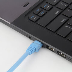 Unitek Cable Patchcord UTP CAT.6 BLUE 5M; Y-C812ABL цена и информация | Кабели и провода | pigu.lt