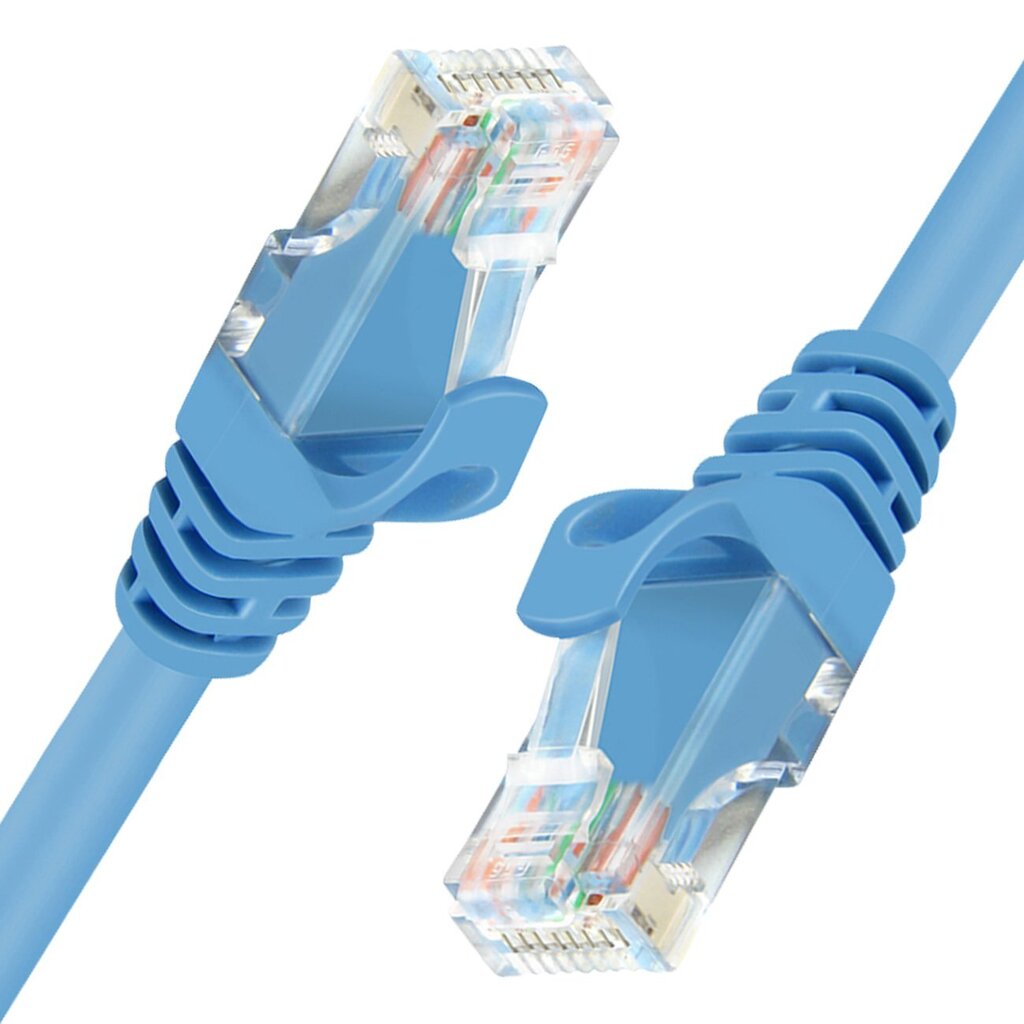 Unitek Cable Patchcord UTP CAT.6 BLUE 5M; Y-C812ABL kaina ir informacija | Kabeliai ir laidai | pigu.lt