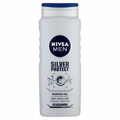 Dušo želė ir šampūnas Nivea Men Silver Protect vyrams 500 ml kaina ir informacija | Nivea Kvepalai, kosmetika | pigu.lt