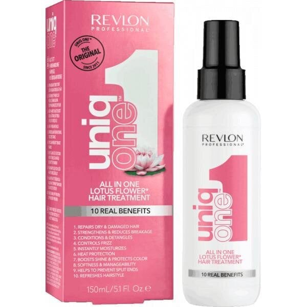 Nenuplaunama plaukų kaukė Revlon Professional All In One Lotus Flower, 150 ml kaina ir informacija | Priemonės plaukų stiprinimui | pigu.lt