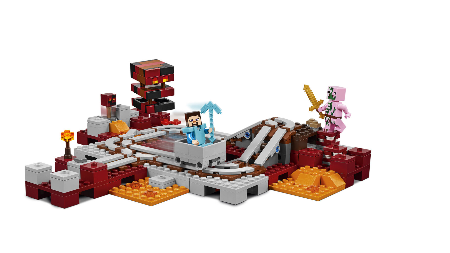 21130 LEGO® Minecraft The Nether geležinkelis kaina ir informacija | Konstruktoriai ir kaladėlės | pigu.lt