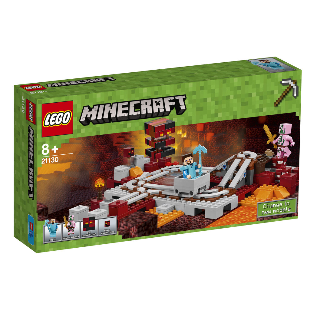 21130 LEGO® Minecraft The Nether geležinkelis цена и информация | Konstruktoriai ir kaladėlės | pigu.lt