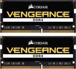 Corsair DDR4 SODIMM 2x8GB 2666MHz C18 (CMSX16GX4M2A2666C18) kaina ir informacija | Operatyvioji atmintis (RAM) | pigu.lt