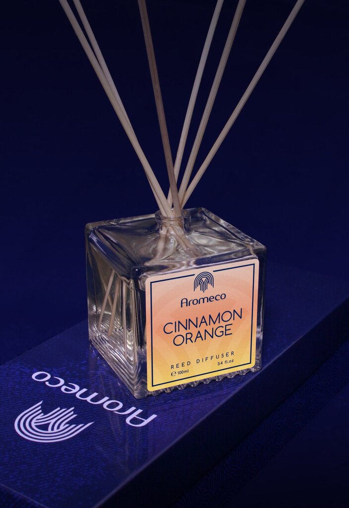 Namų kvapas su lazdelėmis Aromeco Cinnamon Orange 100 ml kaina ir informacija | Namų kvapai | pigu.lt