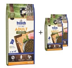 Bosch Petfood Adult Poultry & Millet (High Premium) 15kg+2kg! kaina ir informacija | Sausas maistas šunims | pigu.lt