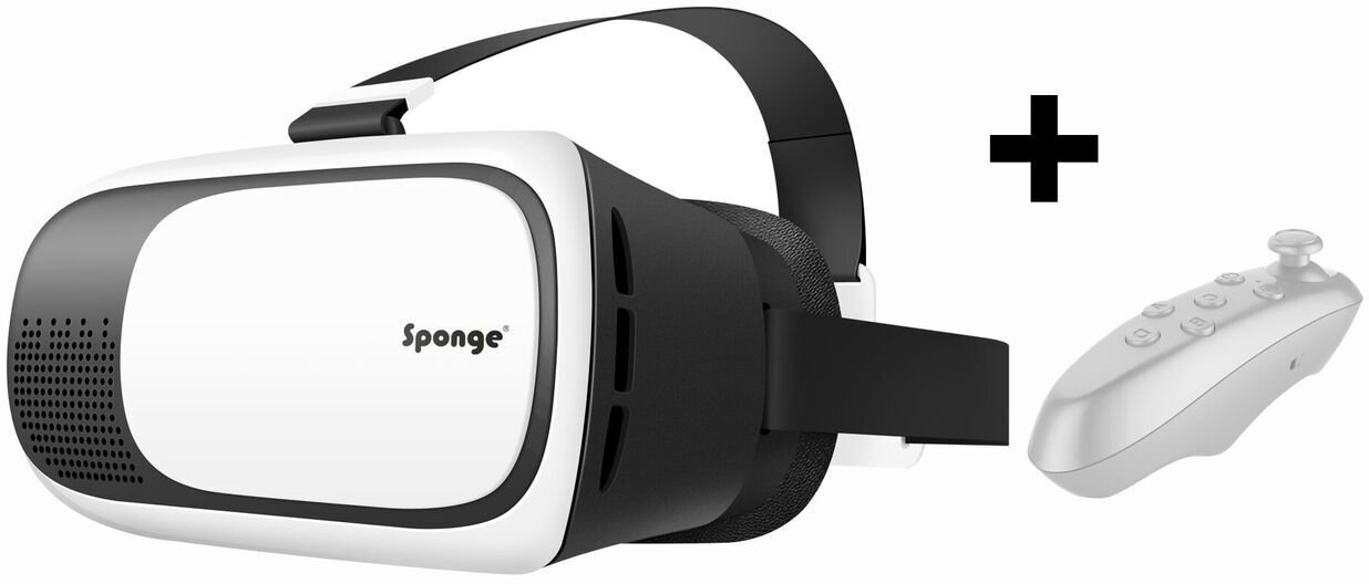 Virtualios realybės akiniai Sponge VR + pultelis kaina ir informacija | Išmanioji technika ir priedai | pigu.lt
