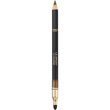 Akių kontūro pieštukas su kempinėle L'Oreal Paris Color Riche Le Smoky 1.2 g, 204 Brown Fusio kaina ir informacija | Akių šešėliai, pieštukai, blakstienų tušai, serumai | pigu.lt