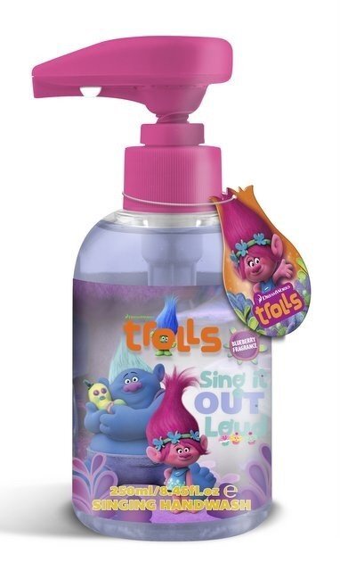 Dainuojantis rankų muilas vaikams DreamWorks Trolls 250 ml цена и информация | Muilai | pigu.lt