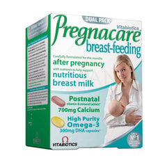 PREGNACARE BREAST-FEEDING, 56 таблеток и 28 капсул цена и информация | Витамины, пищевые добавки, препараты для хорошего самочувствия | pigu.lt