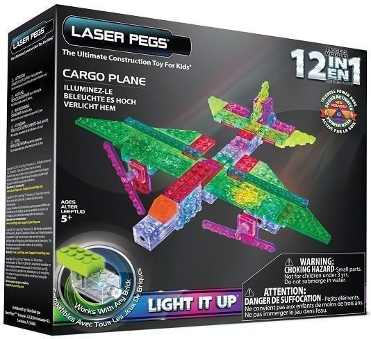 Konstruktorius Laser Pegs 12 in 1 Cargo Plane, G1670B