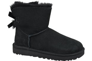 Žieminiai batai UGG Mini Bailey Bow II, juodi kaina ir informacija | Moteriški aulinukai, ilgaauliai batai | pigu.lt