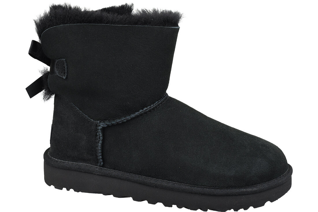 Žieminiai batai UGG Mini Bailey Bow II, juodi kaina ir informacija | Aulinukai, ilgaauliai batai moterims | pigu.lt