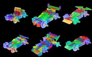 Laser Pegs 12w1 Formula Racer (LASE0014) kaina ir informacija | Konstruktoriai ir kaladėlės | pigu.lt