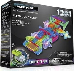 Laser Pegs 12w1 Formula Racer (LASE0014) kaina ir informacija | Konstruktoriai ir kaladėlės | pigu.lt