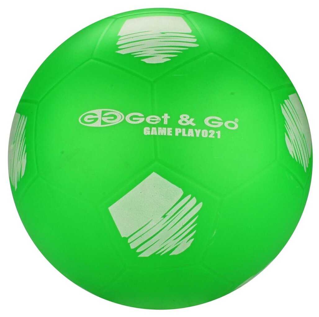 Futbolo kamuolys Get & Go 16SY, 5 dydis, žalias/baltas kaina ir informacija | Futbolo kamuoliai | pigu.lt