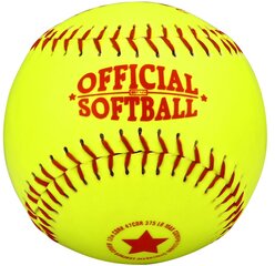 Бейсбольный мяч Abbey 23MH, желтый/красный, 9,5 см цена и информация | Бейсбол | pigu.lt