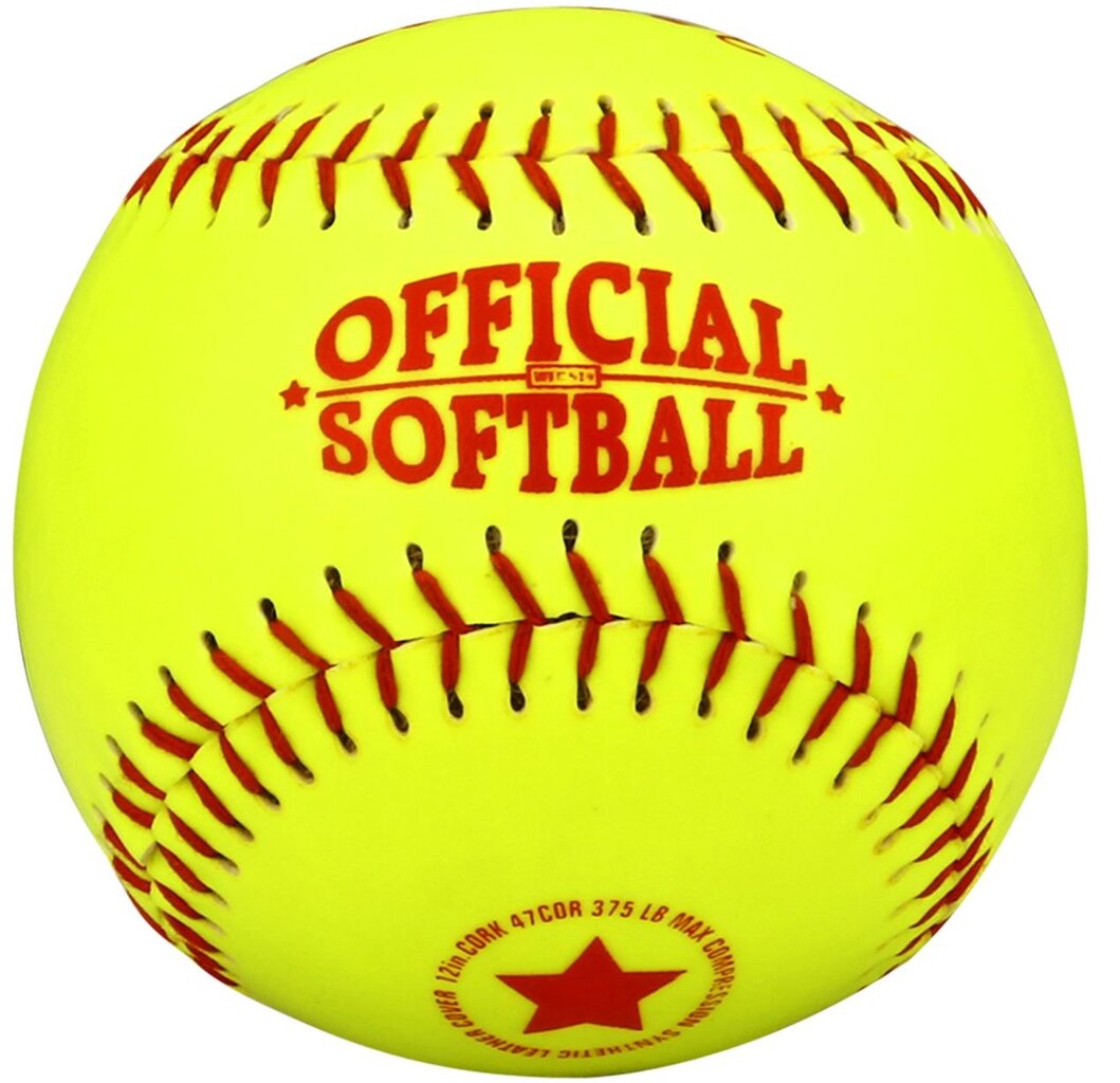 Beisbolo kamuoliukas Abbey 23MH, geltonas/raudonas, 9,5 cm kaina ir informacija | Beisbolas | pigu.lt