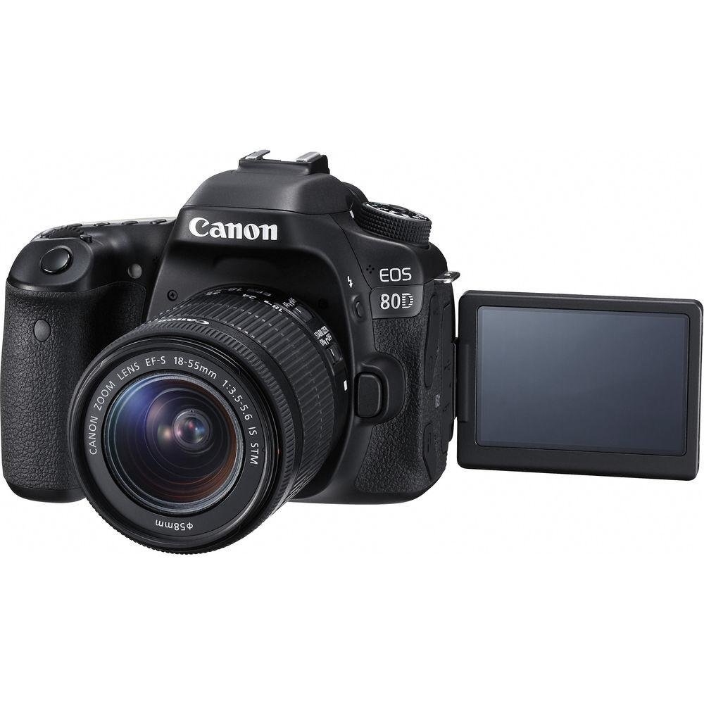 Canon EOS 80D EF-S 18-55mm IS STM kaina ir informacija | Skaitmeniniai fotoaparatai | pigu.lt