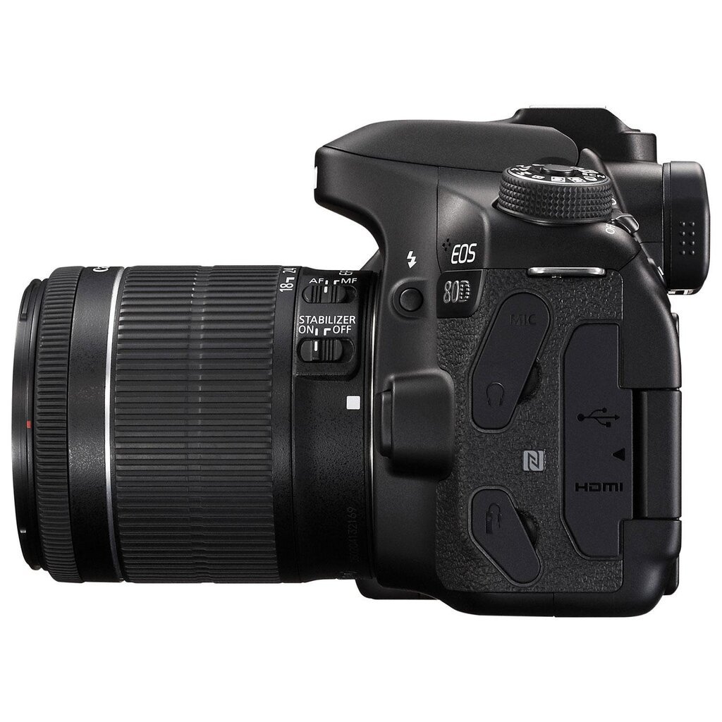 Canon EOS 80D EF-S 18-55mm IS STM цена и информация | Skaitmeniniai fotoaparatai | pigu.lt