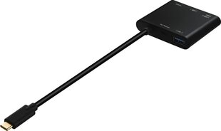 HAMA 4in1 USB-C Multiport Adapter for 2x USB 3.1 HDMI and USB-C цена и информация | Кабели и провода | pigu.lt