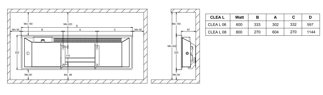 Elektrinis radiatorius ADAX CLEA H|L WiFi 600W цена и информация | Šildytuvai | pigu.lt