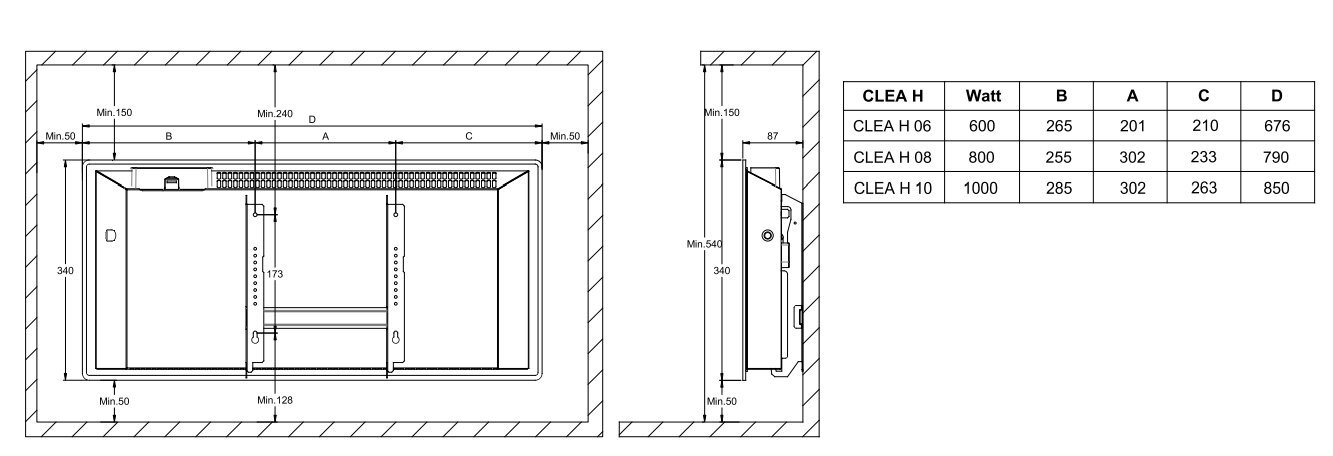 Elektrinis radiatorius ADAX CLEA H|L WiFi 600W цена и информация | Šildytuvai | pigu.lt