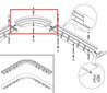 Lubinio karnizo PVC lankas II bėgelių, baltas цена и информация | Karnizai | pigu.lt