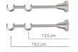 Dvigubas karnizas metalinis 16 mm + 16 mm ELIZA, 150 cm, antika цена и информация | Karnizai | pigu.lt