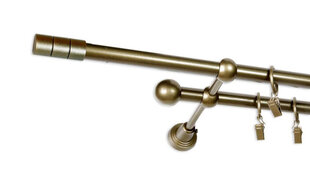 Dvigubas karnizas 16 mm + 16 mm SPECJAL, 150 cm, antika kaina ir informacija | Karnizai | pigu.lt