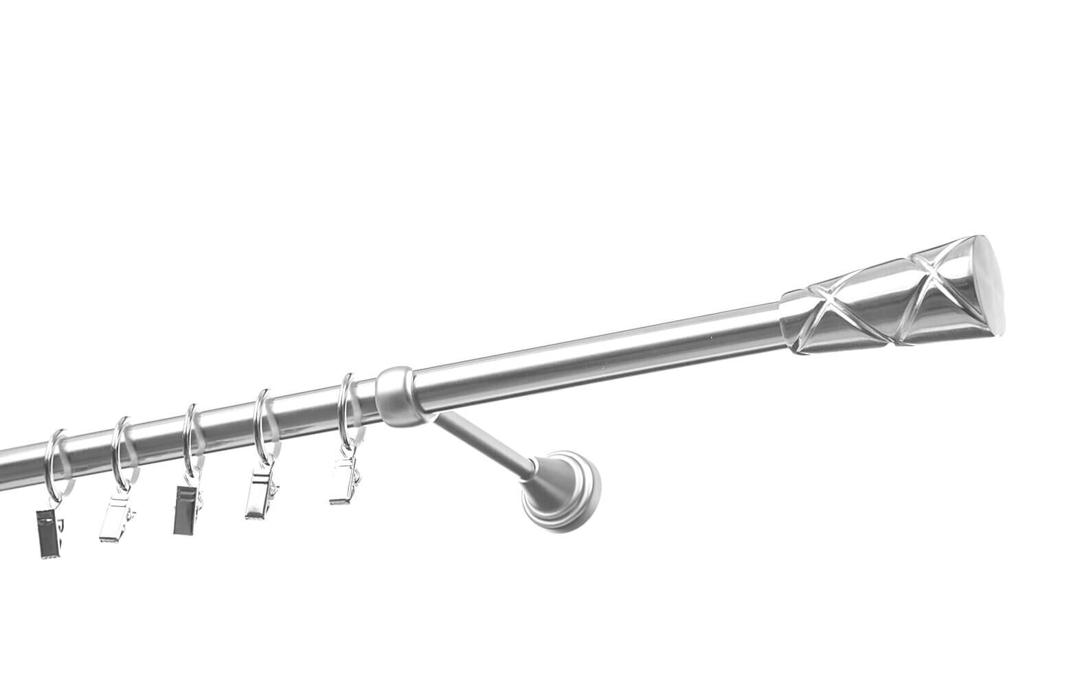 Viengubas karnizas 19mm OLIMP, 250 cm, nerūdijančio plieno kaina ir informacija | Karnizai | pigu.lt