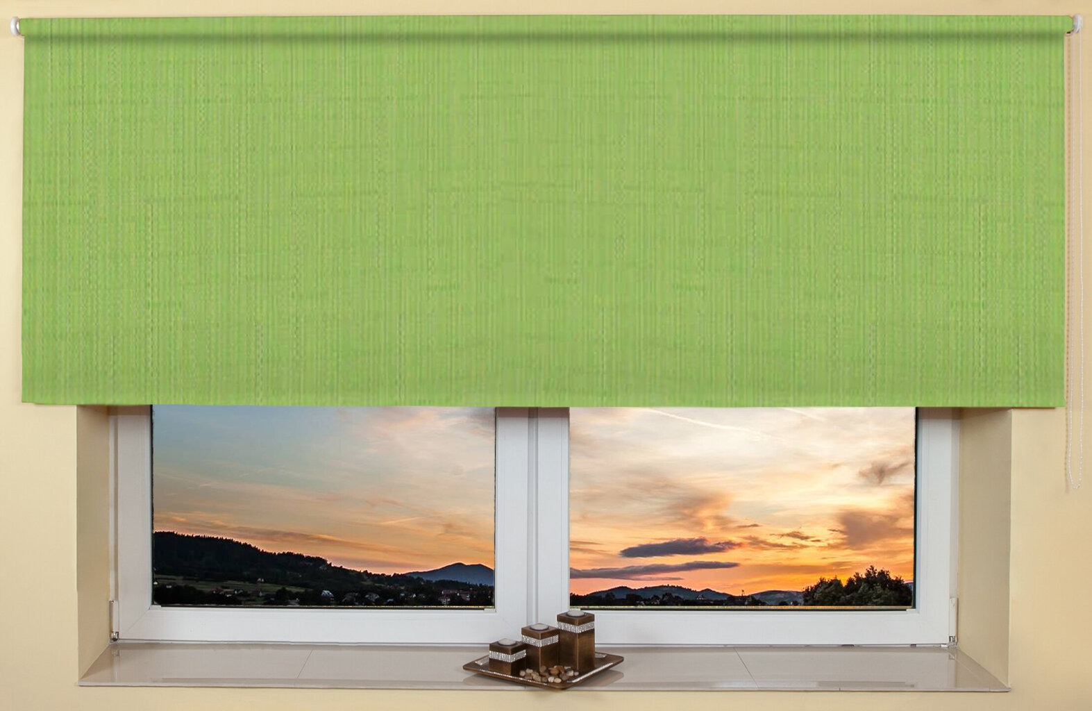 Sieninis / lubų roletas 180x170 cm, 873 Žalia цена и информация | Roletai | pigu.lt