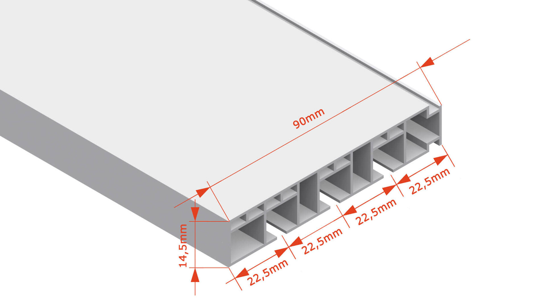 Lubinis karnizas trigubas PVC bėgelis su segtukais, 300 cm kaina ir informacija | Karnizai | pigu.lt