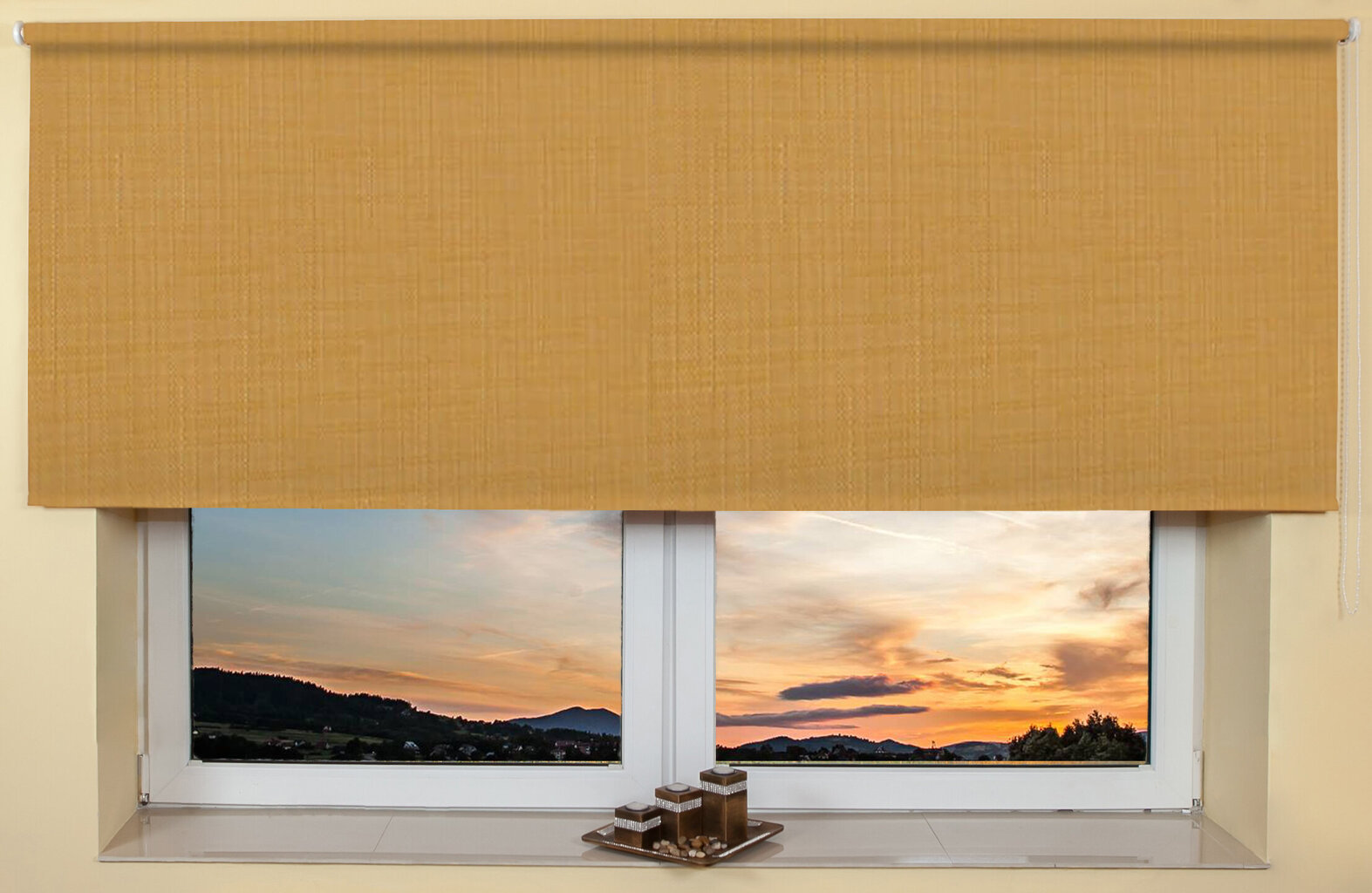 Sieninis / lubų roletas 220x170 cm, 881 Smėlio kaina ir informacija | Roletai | pigu.lt