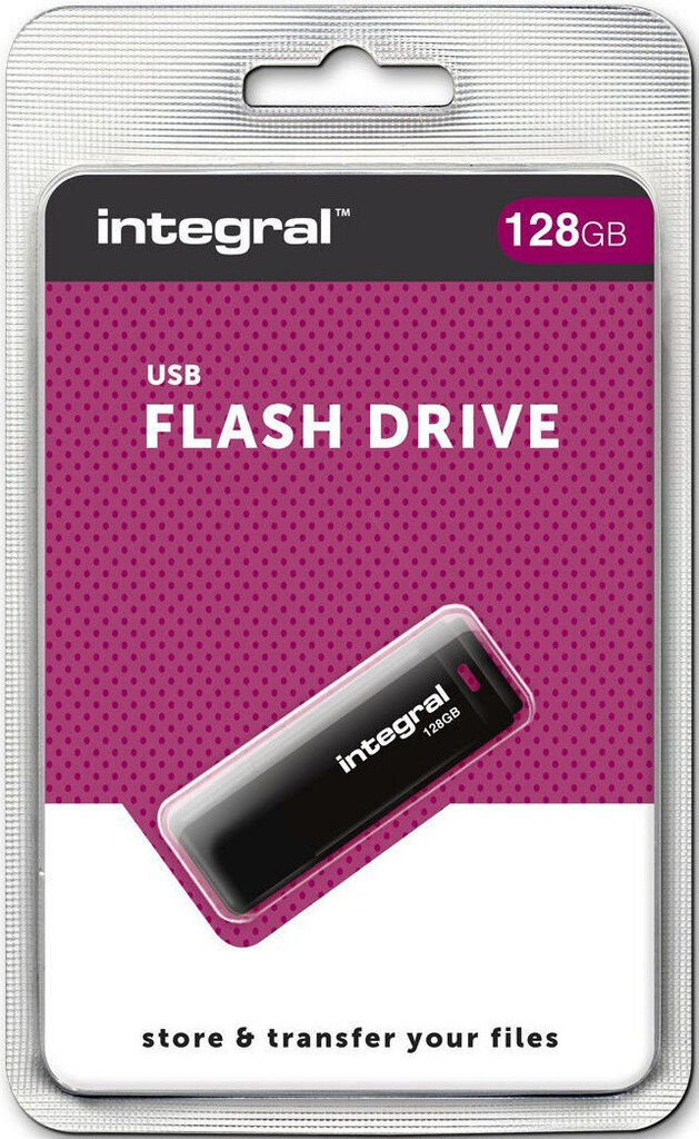 USB laikmena INTEGRAL, 128GB, USB 2.0, juoda kaina ir informacija | USB laikmenos | pigu.lt