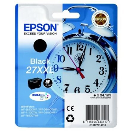 Epson - Tusz T2791 BLACK 34.1 ml do WF-3620/WF-7x10 цена и информация | Kasetės rašaliniams spausdintuvams | pigu.lt