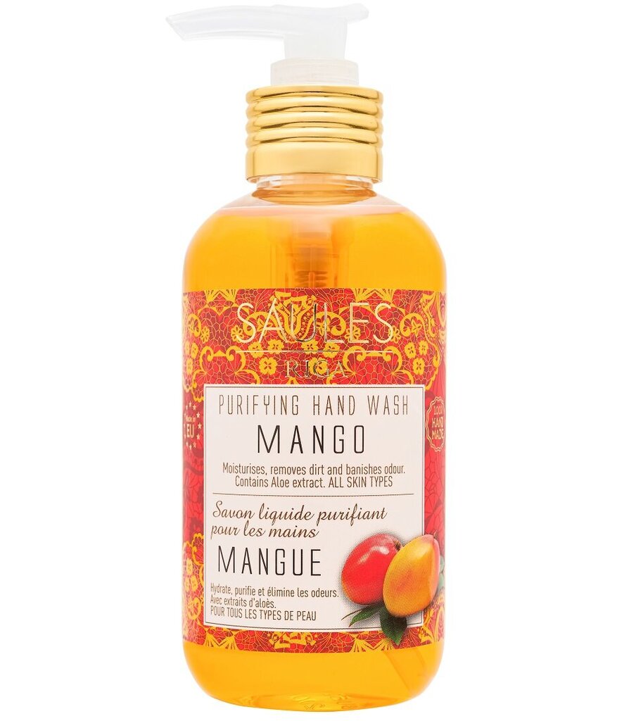 Skystas rankų muilas MANGO Saules Fabrika 200 ml kaina ir informacija | Muilai | pigu.lt