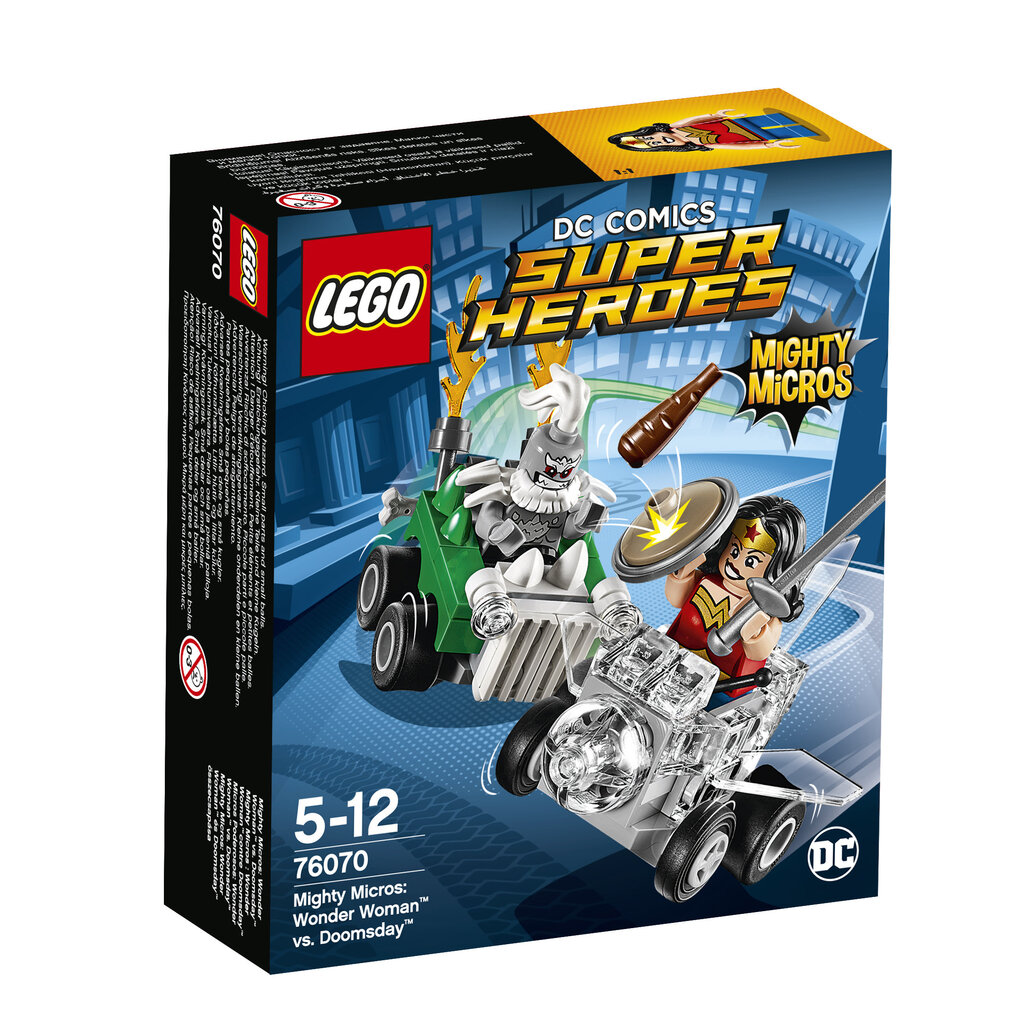 76070 LEGO® DC Comics Super Heroes Galingieji mažyliai: Wonder Woman™ prieš Doomsday™ kaina ir informacija | Konstruktoriai ir kaladėlės | pigu.lt