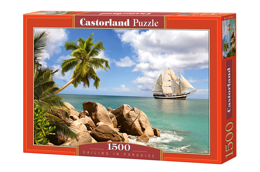 Dėlionė Castorland Puzzle Sailing in Paradise (Buriavimas rojuje), 1500 d. kaina ir informacija | Dėlionės (puzzle) | pigu.lt