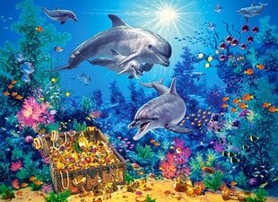 Dėlionė Castorland Puzzle Dolphin Family, 300 d. kaina ir informacija | Dėlionės (puzzle) | pigu.lt