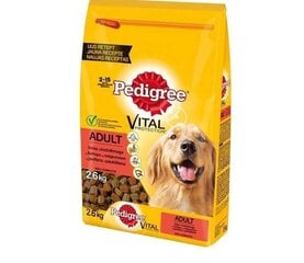 Pedigree šunų ėdalas su jautiena ir paukštiena, 2,6 kg kaina ir informacija | Pedigree Gyvūnų prekės | pigu.lt