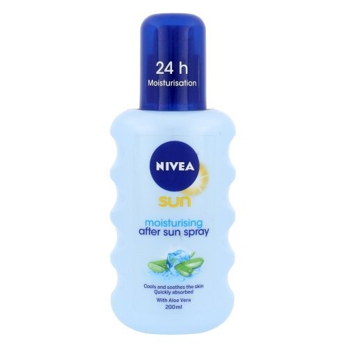 Raminantis purškiamas losjonas po deginimosi Nivea Sun After Moisturising With Aloe Vera 200 ml цена и информация | Kremai nuo saulės | pigu.lt